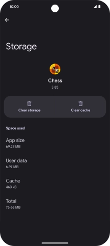 Press Clear cache.