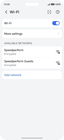 Press the required Wi-Fi network. Press the required Wi-Fi network.