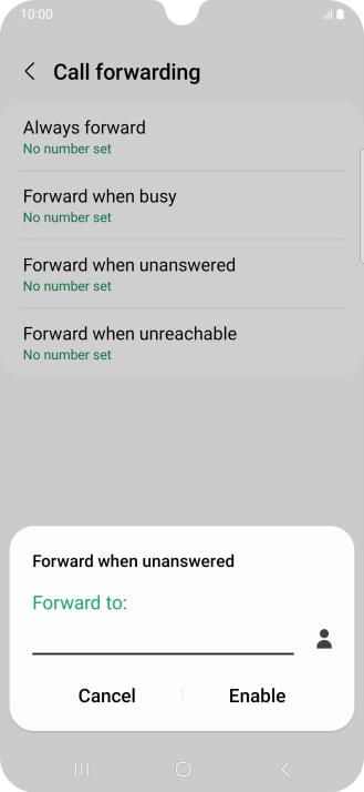 Key in +447836121121 and press Enable.