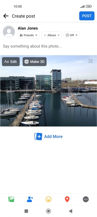 Press the text input field. Press the text input field.
