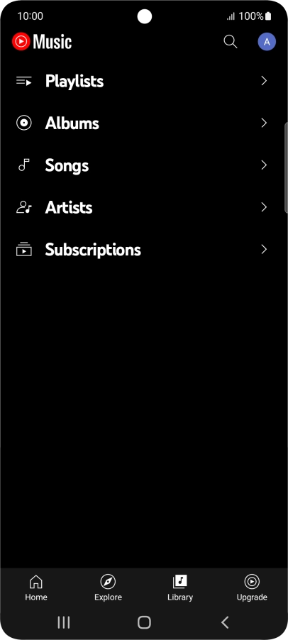 Press the required category and go to the required audio file.