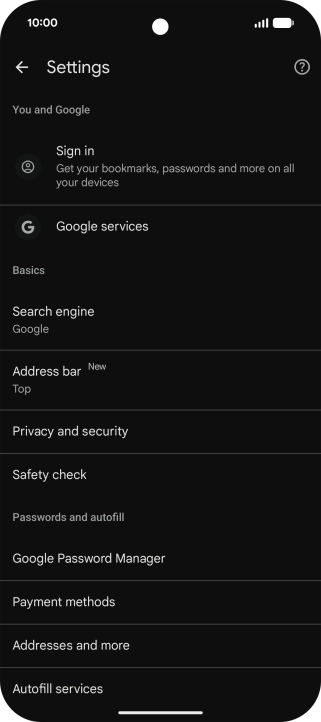 Press Privacy and security. Press Privacy and security.