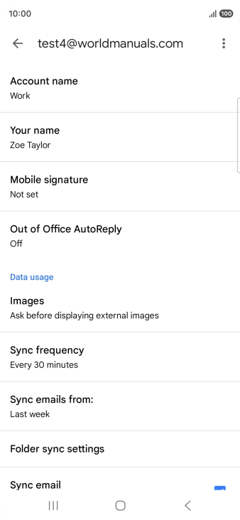 Press Account name and key in the required name. Press Account name and key in the required name.
