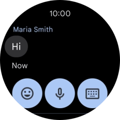 Press the microphone icon. Press the microphone icon.