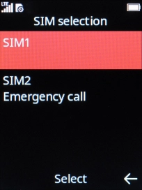 Select the name of the SIM. Select the name of the SIM.
