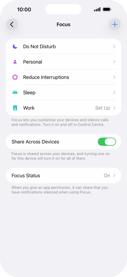 Press the required focus mode. Press the required focus mode.