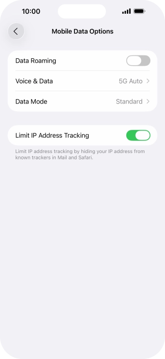 Press Data Mode. Press Data Mode.