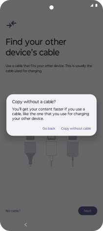 Press Copy without cable. Press Copy without cable.