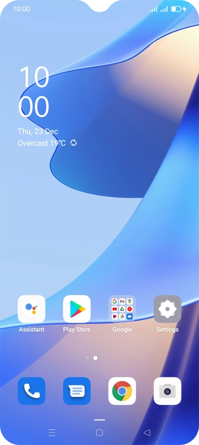 When the battery charging icon is displayed, the battery is charging.