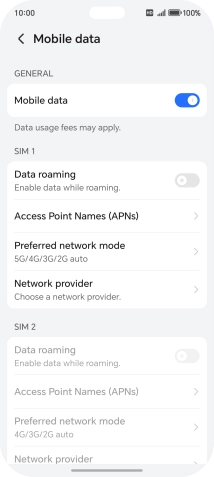 Press Preferred network mode.