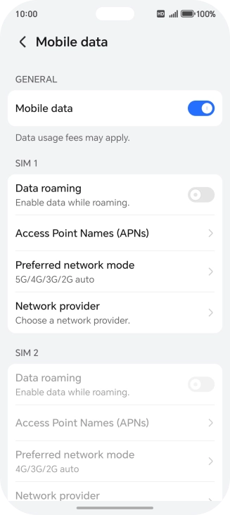 Press Preferred network mode.
