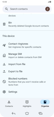 Press Manage SIM. Press Manage SIM.