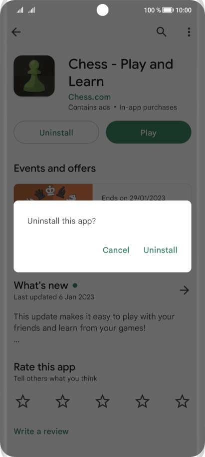 Press Uninstall. Press Uninstall.