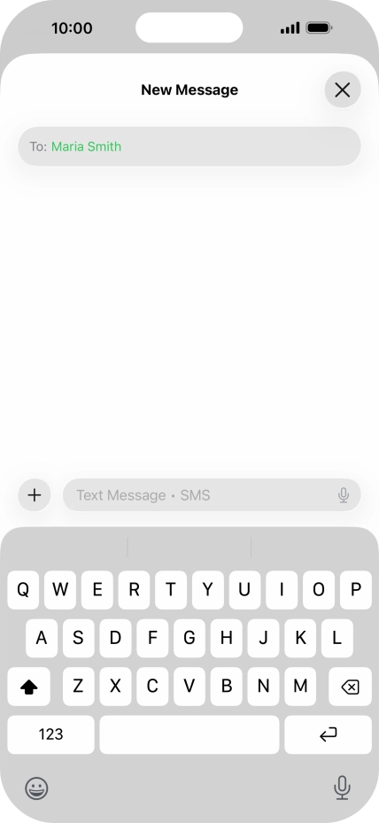 Press the microphone icon and say the required text. Press the microphone icon and say the required text.