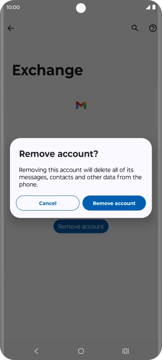 Press Remove account. Press Remove account.