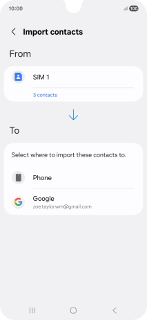 Press the required Google account. Press the required Google account.