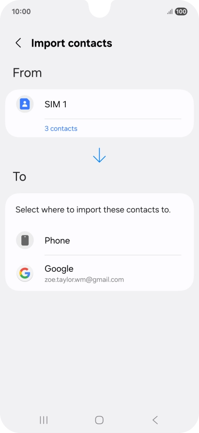 Press the required Google account. Press the required Google account.