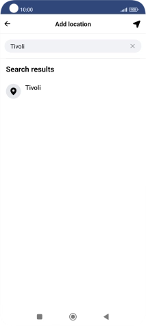 Press the required location. Press the required location.