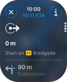 Press the end icon.