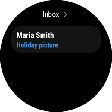Press the required email message to read it. Press the required email message to read it.