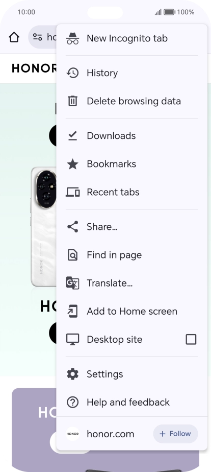 Press Settings.