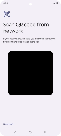 Place the QR code you've received inside the phone camera frame to scan the code. Your eSIM is transferred to your new phone over the internet.