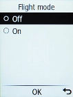 Select the required setting to turn the function on or off. Select the required setting to turn the function on or off.