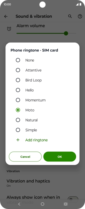 Press the required ring tones to hear them. Press the required ring tones to hear them.