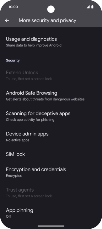 Press SIM lock. Press SIM lock.