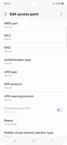 Press MMS port. Press MMS port.