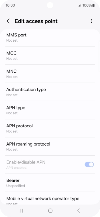 Press MMS port. Press MMS port.