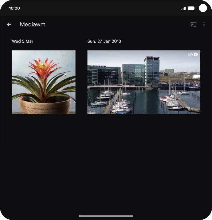 Press and hold any picture or video. Press and hold any picture or video.