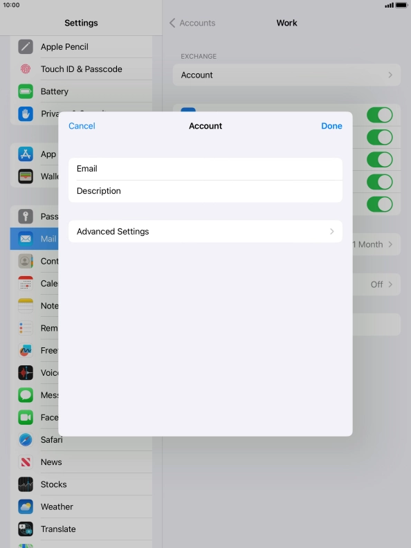 Press Advanced Settings.