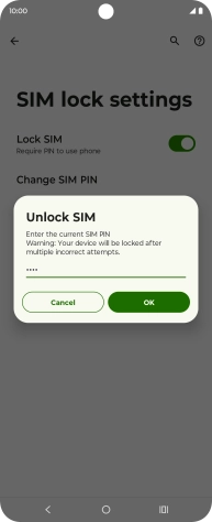 Key in your PIN and press OK. Key in your PIN and press OK.
