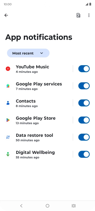 Press the drop down list. Press the drop down list.