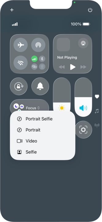 Press and hold the required function to see more actions.