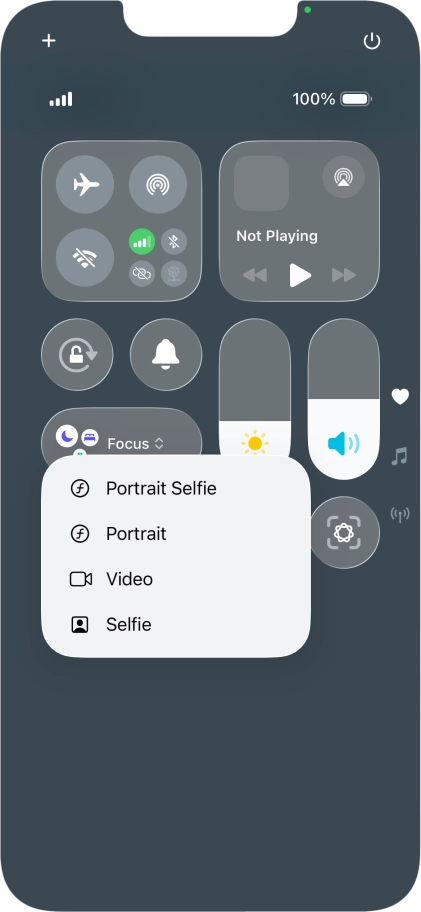 Press and hold the required function to see more actions.