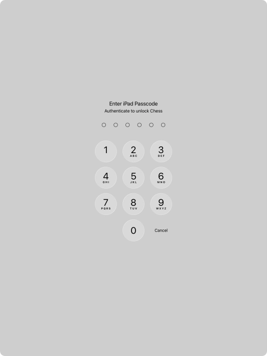 Use the lock code you created. The app is now no longer locked.