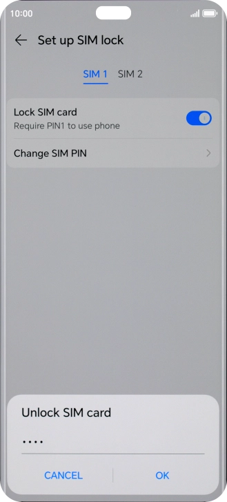 Key in your PIN and press OK. Key in your PIN and press OK.