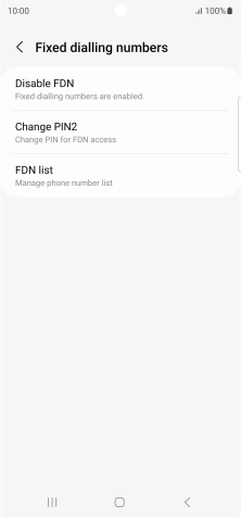 Press Disable FDN.