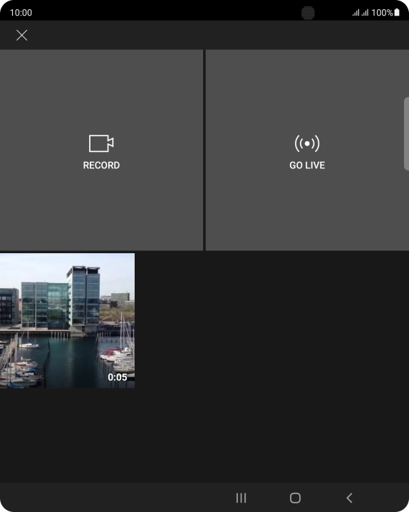 Press the required video clip. Press the required video clip.