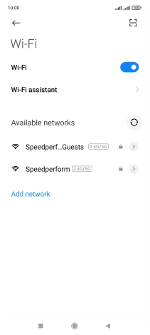 Press Wi-Fi assistant. Press Wi-Fi assistant.