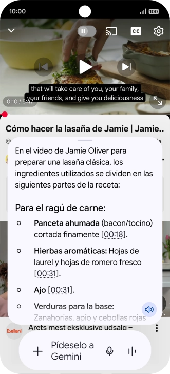 La respuesta de Gemini a tu pregunta se visualiza ahora en la pantalla.