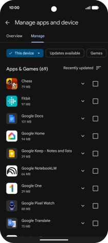 Press the required app. Press the required app.