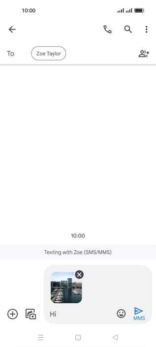 Press the send icon.