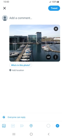 Press the text input field. Press the text input field.