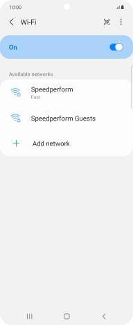 Press the required Wi-Fi network. Press the required Wi-Fi network.