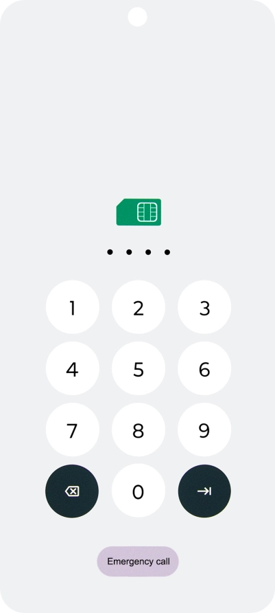 Key in the new PIN again and press arrow right.