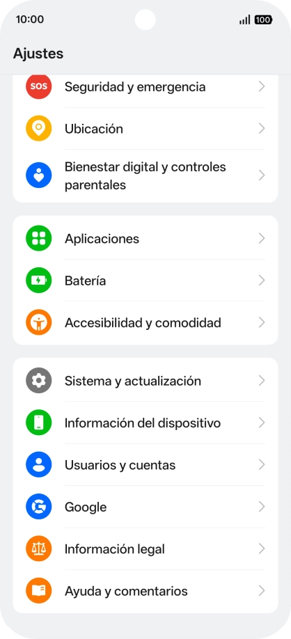 Pulsa Usuarios y cuentas. Pulsa Usuarios y cuentas.