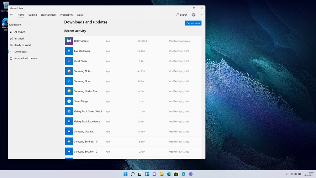 Click Get updates and wait while your apps are updated. Click Get updates and wait while your apps are updated.